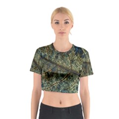 Leaf Leaves Fall Foliage Structure Cotton Crop Top by Wegoenart