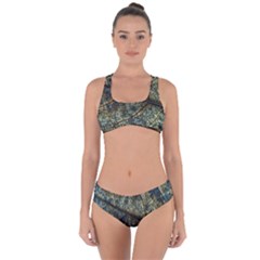 Leaf Leaves Fall Foliage Structure Criss Cross Bikini Set by Wegoenart