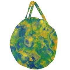 Abstract Texture Background Color Giant Round Zipper Tote by Wegoenart