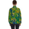 Abstract Texture Background Color Women s High Neck Windbreaker View2