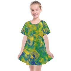 Abstract Texture Background Color Kids  Smock Dress by Wegoenart