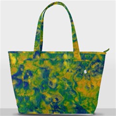 Abstract Texture Background Color Back Pocket Shoulder Bag 