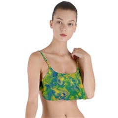 Abstract Texture Background Color Layered Top Bikini Top 