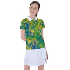 Abstract Texture Background Color Women s Polo Tee