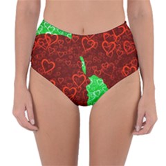 Love Lovers Romance Background Reversible High-waist Bikini Bottoms by Wegoenart