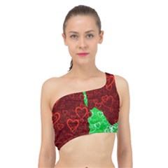 Love Lovers Romance Background Spliced Up Bikini Top 