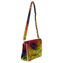 Color Abstract Colorful Art Shoulder Bag With Back Zipper by Wegoenart