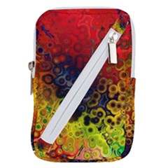 Color Abstract Colorful Art Belt Pouch Bag (small) by Wegoenart