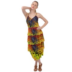 Color Abstract Colorful Art Layered Bottom Dress