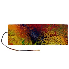 Color Abstract Colorful Art Roll Up Canvas Pencil Holder (m)