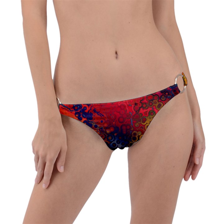 Color Abstract Colorful Art Ring Detail Bikini Bottom