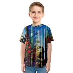 Skyline Frankfurt Christmas Star Kids  Sport Mesh Tee