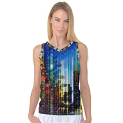 Skyline Frankfurt Christmas Star Women s Basketball Tank Top by Wegoenart