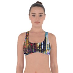 Skyline Frankfurt Christmas Star Got No Strings Sports Bra by Wegoenart