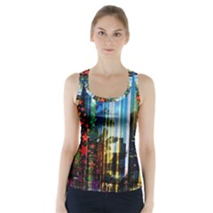 Skyline Frankfurt Christmas Star Racer Back Sports Top by Wegoenart