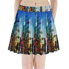 Skyline Frankfurt Christmas Star Pleated Mini Skirt