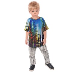 Skyline Frankfurt Christmas Star Kids  Raglan Tee