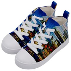 Skyline Frankfurt Christmas Star Kids  Mid-top Canvas Sneakers