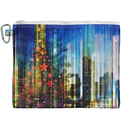 Skyline Frankfurt Christmas Star Canvas Cosmetic Bag (xxxl)