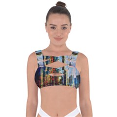 Skyline Frankfurt Christmas Star Bandaged Up Bikini Top