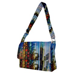 Skyline Frankfurt Christmas Star Full Print Messenger Bag (m)