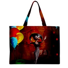 Cute Little Harlequin Zipper Mini Tote Bag by FantasyWorld7