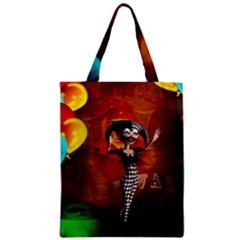 Cute Little Harlequin Zipper Classic Tote Bag by FantasyWorld7