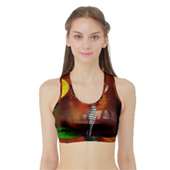 Cute Little Harlequin Sports Bra With Border by FantasyWorld7