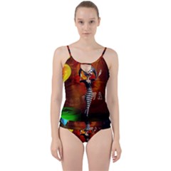 Cute Little Harlequin Cut Out Top Tankini Set by FantasyWorld7