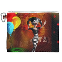 Cute Little Harlequin Canvas Cosmetic Bag (xxl) by FantasyWorld7