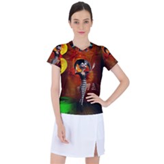 Cute Little Harlequin Women s Mesh Sports Top by FantasyWorld7