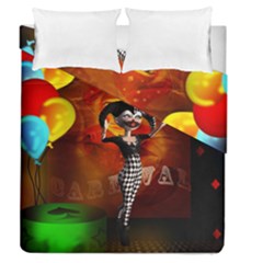 Cute Little Harlequin Duvet Cover Double Side (queen Size) by FantasyWorld7