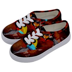 Cute Little Harlequin Kids  Classic Low Top Sneakers by FantasyWorld7