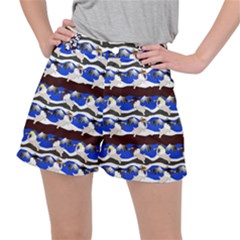 Angels Pattern Ripstop Shorts by bloomingvinedesign