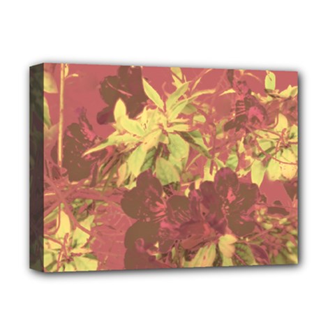 Tropical Vintage Floral Artwork Print Deluxe Canvas 16  X 12  (stretched) 