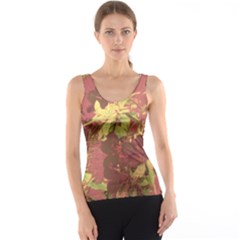 Tropical Vintage Floral Artwork Print Tank Top by dflcprintsclothing