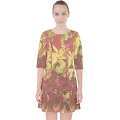 Tropical Vintage Floral Artwork Print Pocket Dress by dflcprintsclothing