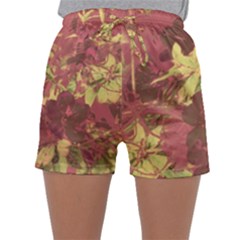 Tropical Vintage Floral Artwork Print Sleepwear Shorts