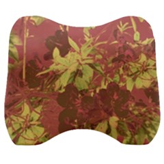 Tropical Vintage Floral Artwork Print Velour Head Support Cushion by dflcprintsclothing