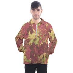 Tropical Vintage Floral Artwork Print Men s Half Zip Pullover by dflcprintsclothing