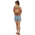 Tropical Vintage Floral Artwork Print Tie Front Shirt  View2