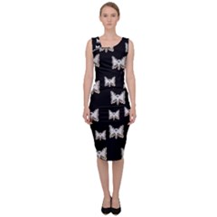 Bats In The Night Ornate Sleeveless Pencil Dress by pepitasart