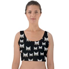 Bats In The Night Ornate Velvet Crop Top by pepitasart