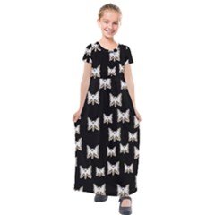 Bats In The Night Ornate Kids  Short Sleeve Maxi Dress by pepitasart