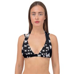 Bats In The Night Ornate Double Strap Halter Bikini Top