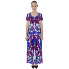 Netzauge Beautiful High Waist Short Sleeve Maxi Dress by zappwaits