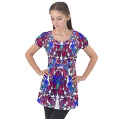 Netzauge Beautiful Puff Sleeve Tunic Top