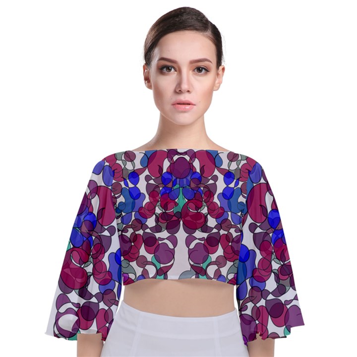 Netzauge Beautiful Tie Back Butterfly Sleeve Chiffon Top