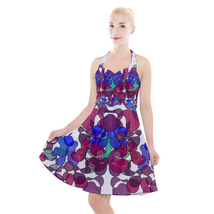 Netzauge Beautiful Halter Party Swing Dress 