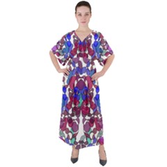 Netzauge Beautiful V-neck Boho Style Maxi Dress